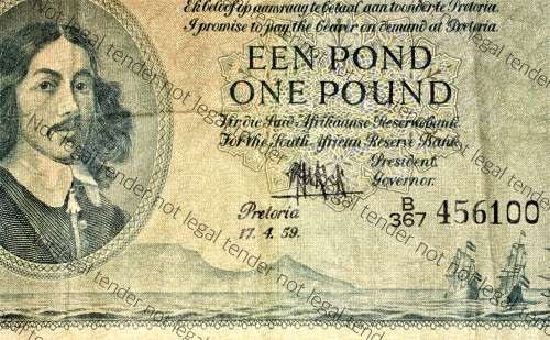 MH DE KOCK 1 POUND 1959 A/E 3RD ISSUE