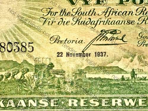 J.POSTMUS SET 10 POUND 1943 F2 - 5 POUND 1937 B12  & 10 SHILLING 1941 SAILING SHIP WTM E/A 1ST ISSUE