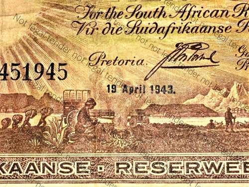 J.POSTMUS SET 10 POUND 1943 F2 - 5 POUND 1937 B12  & 10 SHILLING 1941 SAILING SHIP WTM E/A 1ST ISSUE