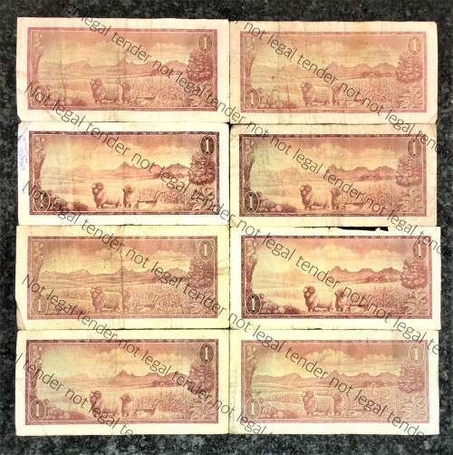 TW DE JONGH SET OF R1 X 8 - A SERIES 1967 -- FIRST ISSUE SPRINGBUCK WTM(1 BID TAKE ALL)