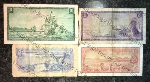 COMPLETE SET OF TW DE JONGH & DECIMALS R10 TO R1 ,,, 1ST TO 3RD ISSUE 1967-1975( 1 BID TAKES ALL)