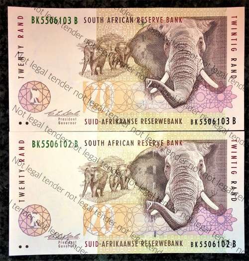 CL STALS R20 IN SEQUENCE BK5506103-102 UNC SECOND ISSUE 1993 E/A (1 BID TAKES ALL)