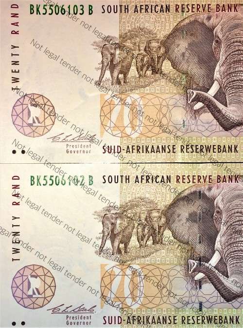 CL STALS R20 IN SEQUENCE BK5506103-102 UNC SECOND ISSUE 1993 E/A (1 BID TAKES ALL)