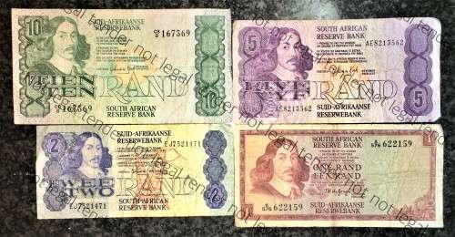 SET OF VARIOUS GOVERNORS & DECIMALS R10 TO R1 ( 1 BID TAKES ALL)