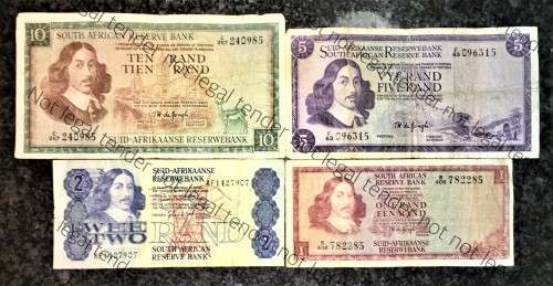 COMPLETE SET OF TW DE JONGH  R10 TO R1  ,,, 1967-1975( 1 BID TAKES ALL)