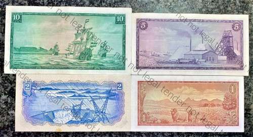 COMPLETE SET OF TW DE JONGH R10 TO R1  AU-VF+ 1967-1975(1 BID TAKES ALL)