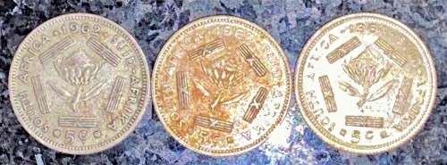 R S A SILVER SET 5 CENT 1962-1963 & 1964 SILVER (1 BID TAKES ALL)