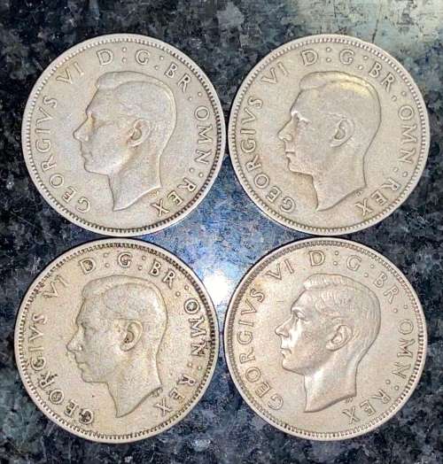 GREAT BRITAIN SET 2  SHILLING  1947, 1948,1950  & 1951 (1 BID TAKE ALL)