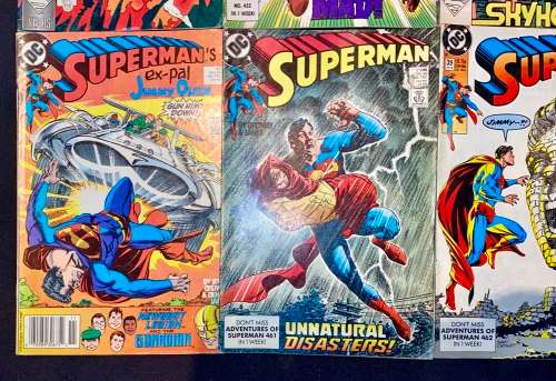 SUPERMAN SET NO 23(50 YEARS),NO 32,NO 34,NO 36,NO 37,NO 38,NO 39,NO 47- 1988-1990 (DC)GOOD CONDITION