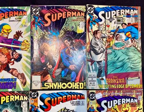 SUPERMAN SET NO 23(50 YEARS),NO 32,NO 34,NO 36,NO 37,NO 38,NO 39,NO 47- 1988-1990 (DC)GOOD CONDITION