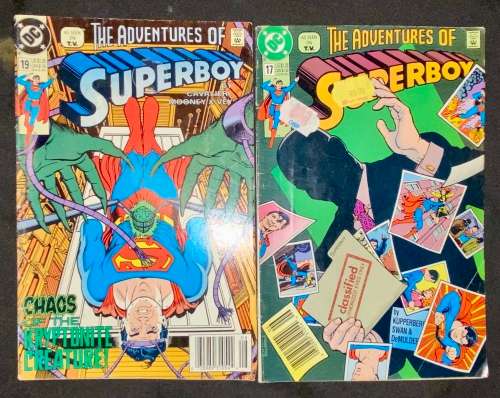 SUPERBOY ADVENTURES - KRYPTONITE CREATURE NO 17 & SUPERBOY FILE NO 19 -  1991 (DC)GOOD CONDITION