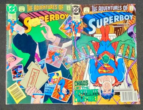SUPERBOY ADVENTURES - KRYPTONITE CREATURE NO 17 & SUPERBOY FILE NO 19 -  1991 (DC)GOOD CONDITION