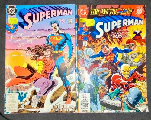 SUPERMAN -  NO 55 & NO 59 -  1991 (DC)GOOD CONDITION