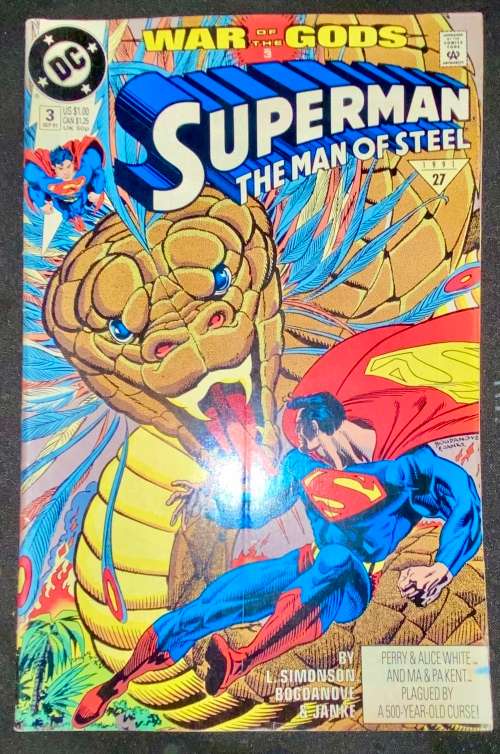 SUPERMAN MAN OF STEEL -  NO 3 !!! -  1991 (DC)GOOD CONDITION