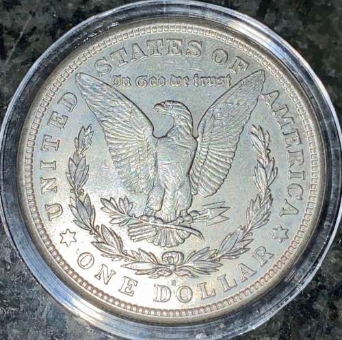 U S A  SILVER  1 DOLLAR MORGAN DOLLAR 1921 VERY GOOD CONDITION SAN FRANCISCO MINT IN CAPSULE
