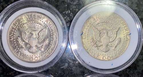USA SILVER SET HALF DOLLARS 1964 -1965 -1968 -1969 GOOD CONDITION EACH COIN COMES IN CAPSULE