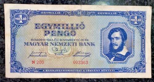 HUNGARY/ BUDAPEST 1 MILLION PENGO  1945