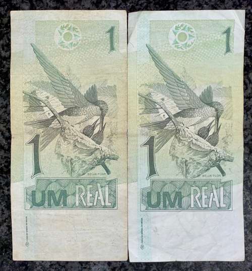 BRASIL SET 1 REAL 2 DIFFERNT SIGNATURE`S 1997 (1 BID TAKES ALL)