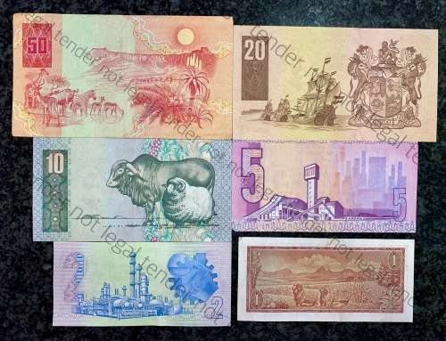 COMPLETE SET OF CL STALS & DECIMALS  R50 TO R2 AA --1990 [R1 T.W DE JONGH 1973] HIGHER GRADE NOTES