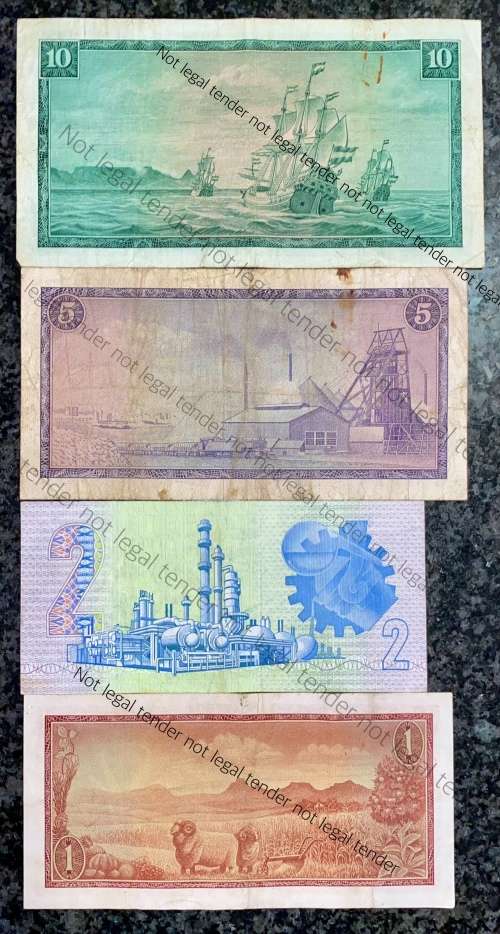 SET OF VARIOUS GOVERNORS & DECIMALS R10 TO R1 1967-1980s  ( 1 BID TAKES ALL)