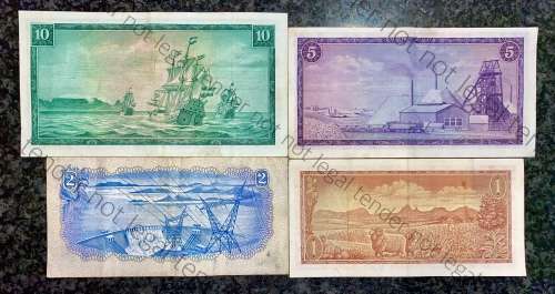 COMPLETE SET OF TW DE JONGH & DECIMALS R10 TO R1 ,,,1967-1975 BETTER CONDITION  (1 BID TAKES ALL)