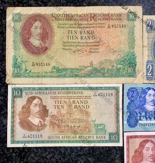 SET OF VARIOUS GOVERNORS & DECIMALS R10 TO R1  ( 1 BID TAKES ALL)
