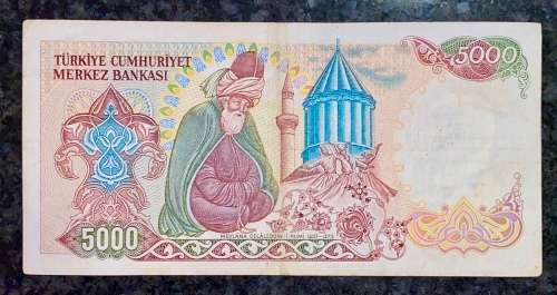 TURKEY 5000 LIRASI 1985