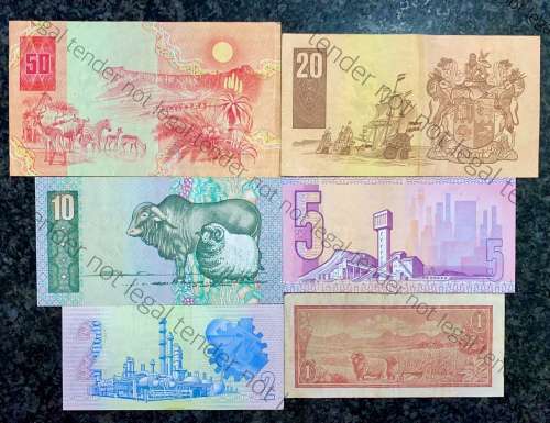 COMPLETE SET OF CL STALS & DECIMALS R50 TO R2 AA IS UNC --1ST ISSUE 1990 [R1 DE JONGH 1975]