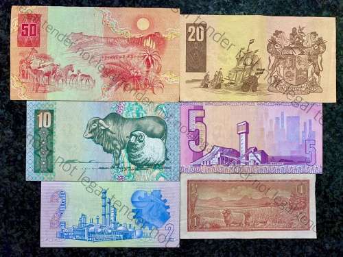 COMPLETE SET OF CL STALS & DECIMAL R50 TO R2AA IS UNC 1ST ISSUE 1990[R1 DE JONGH 1975]1 BID TAKES AL