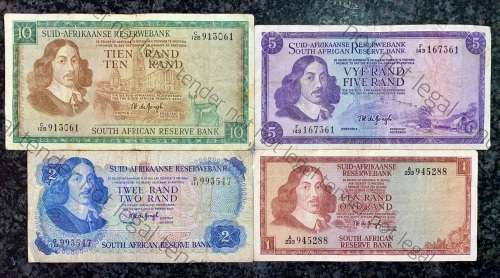 COMPLETE SET OF TW DE JONGH ALL SPRINGBUCK WTM R10 TO R1 --1ST & 2ND ISSUE 1967-74( 1 BID TAKES ALL)
