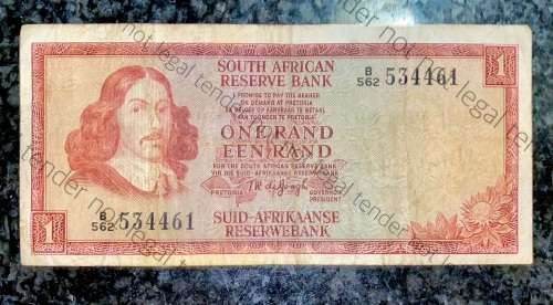 TW DE JONGH R1 ERROR NOTE OFF CENTRE B562 E/A 1975