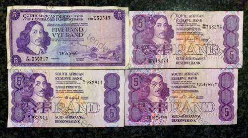 SET OF R5 NOTES ALL GOVERNORS FROM 1967-1990(1 BID TAKES ALL)