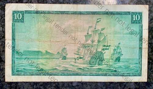 REPLACEMENT NOTE TW DE JONGH R10 -- W6 -- SPRINGBUCK WTM 1ST ISSUE 1967