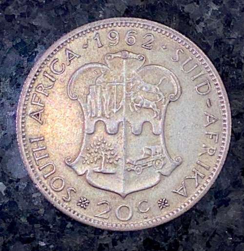 R S A SILVER 20 CENT--1962 SILVER