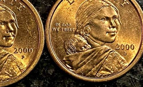 U S A SET OF SACAGAWEA 1 DOLLAR LIBERTY DENVER MINT & PHILADELPHIA MINT 2000(1 BID TAKES ALL)