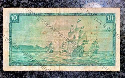 REPLACEMENT NOTE TW DE JONGH R10 -- W16 -- VAN RIEBEECK WTM 3RD ISSUE 1976