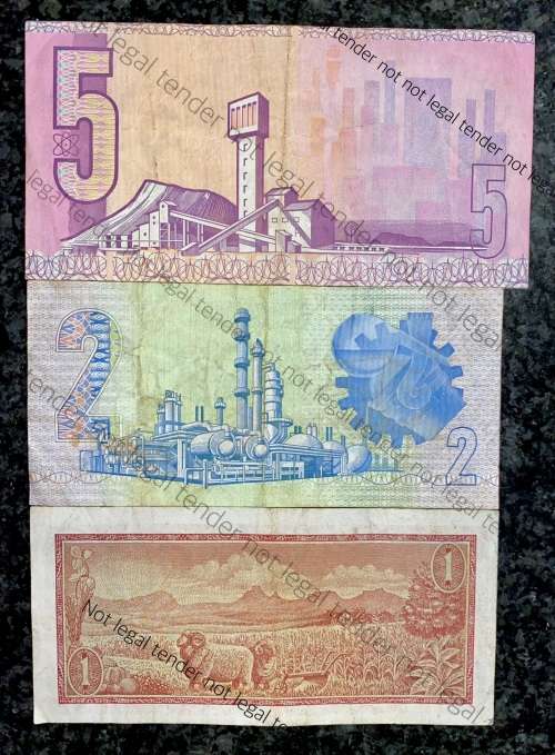 REPLACEMENT NOTES SET OF VARIOUS GOVERNOR R5 STALS XX, R2 DE KOCK WY & R1 DE JONGH Z25(1 BID TAKE AL