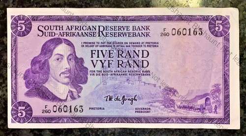 TW DE JONGH ERROR R5 LEFT OFF CENTER VAN RIEBEECK WTM 1975 THIRD ISSUE