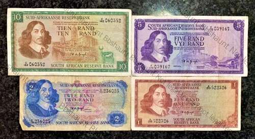 COMPLETE SET OF TW DE JONGH & DECIMALS R10 TO R1 - 1967 - 1974 ALL SPRINGBUCK WTM ( 1 BID TAKES ALL)