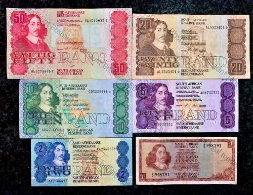 COMPLETE SET OF CL STALS & DECIMALS R50 TO R2AA --1ST ISSUE 1990 [R1 TW DE JONGH 1975]1 BID TAKES AL