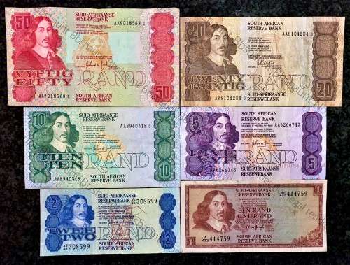 COMPLETE SET OF ALL AA GPC DE KOCK & DECIMALS R50AA TO R2A - 1980s(R1A TW DE JONGH)(1 BID TAKES AL