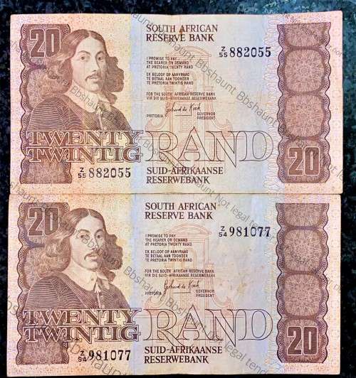 REPLACEMENT NOTES GPC DE KOCK R20 - Z54 & Z55 - THIRD ISSUE 1984 (1 BID TAKES ALL)