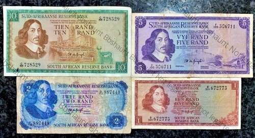 COMPLETE SET OF TW DE JONGH & DECIMALS R10 TO R1 - 1967 - 1975 ( 1 BID TAKES ALL)