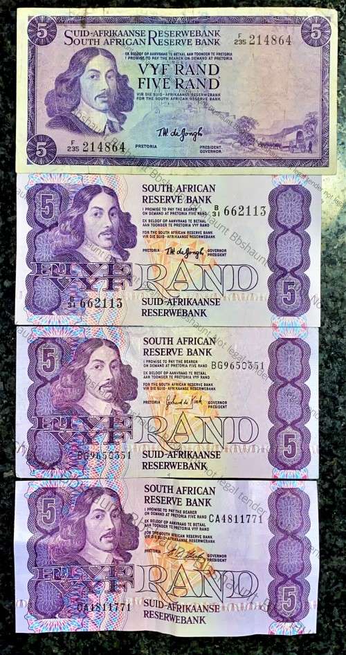 SET OF R5 NOTES ALL GOVERNORS FROM 1967-1990