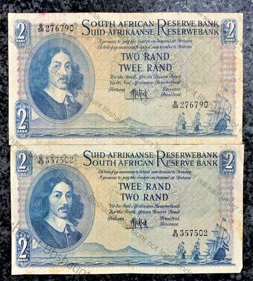 MH DE KOCK R2 -- B43 & B58 --1961--- 4TH ISSUE (1 BID TAKES ALL)