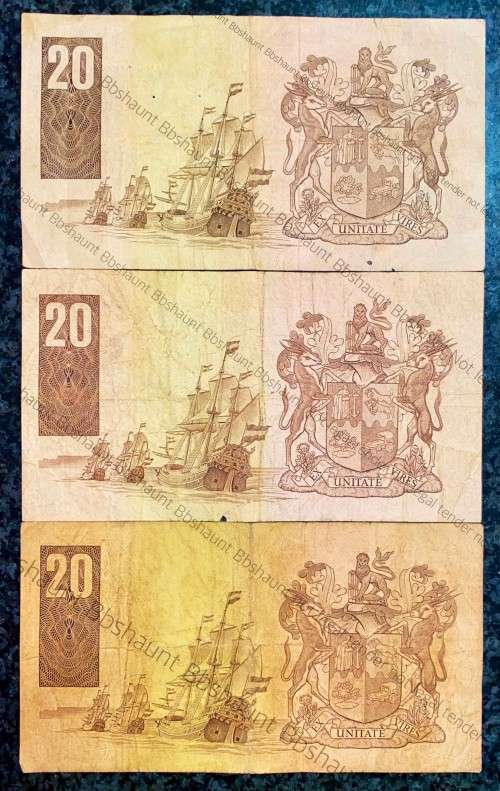 REPLACEMENT NOTES GPC DE KOCK R20 - Z55, Z63 & Z73 - THIRD ISSUE 1984 (1 BID TAKES ALL)