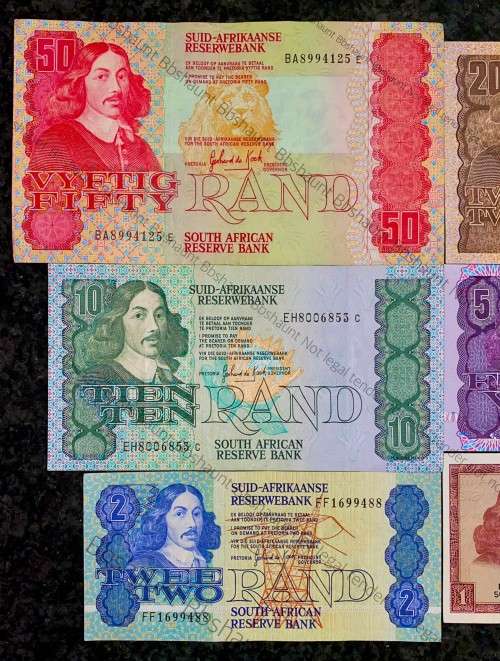 COMPLETE SET OF GPC DE KOCK & DECIMALS R50 SCARCE BA SERIE`S TO R2 1980s (R1 TW DE JONGH 1975)