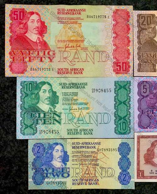 COMPLETE SET OF GPC DE KOCK & DECIMALS R50 SCARCE BA SERIE`S TO R2,,,1980s (R1 TW DE JONGH 1975)