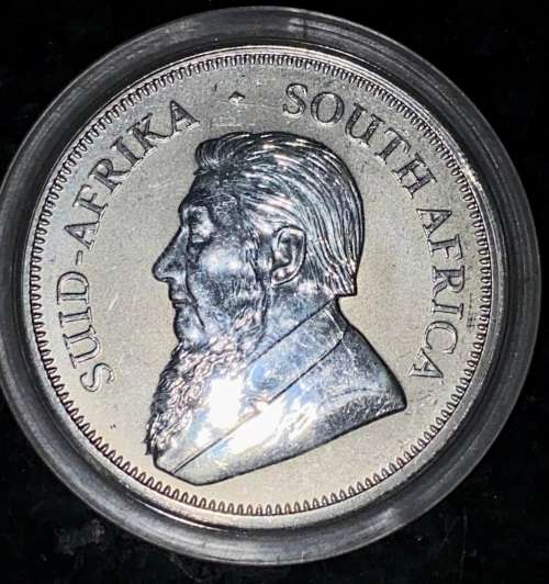 SOUTH AFRICA SILVER KRUGERRAND -- 2017 -- WITH 50 YEAR PRIVY MARK 1OZ FINE SILVER IN CAPSULE