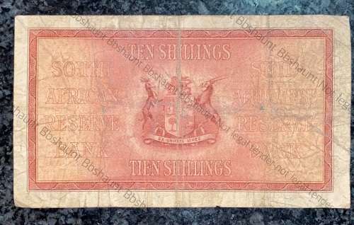 MH DE KOCK 10 SHILLINGS 1947 E93 /849.333 FIRST ISSUE E/A